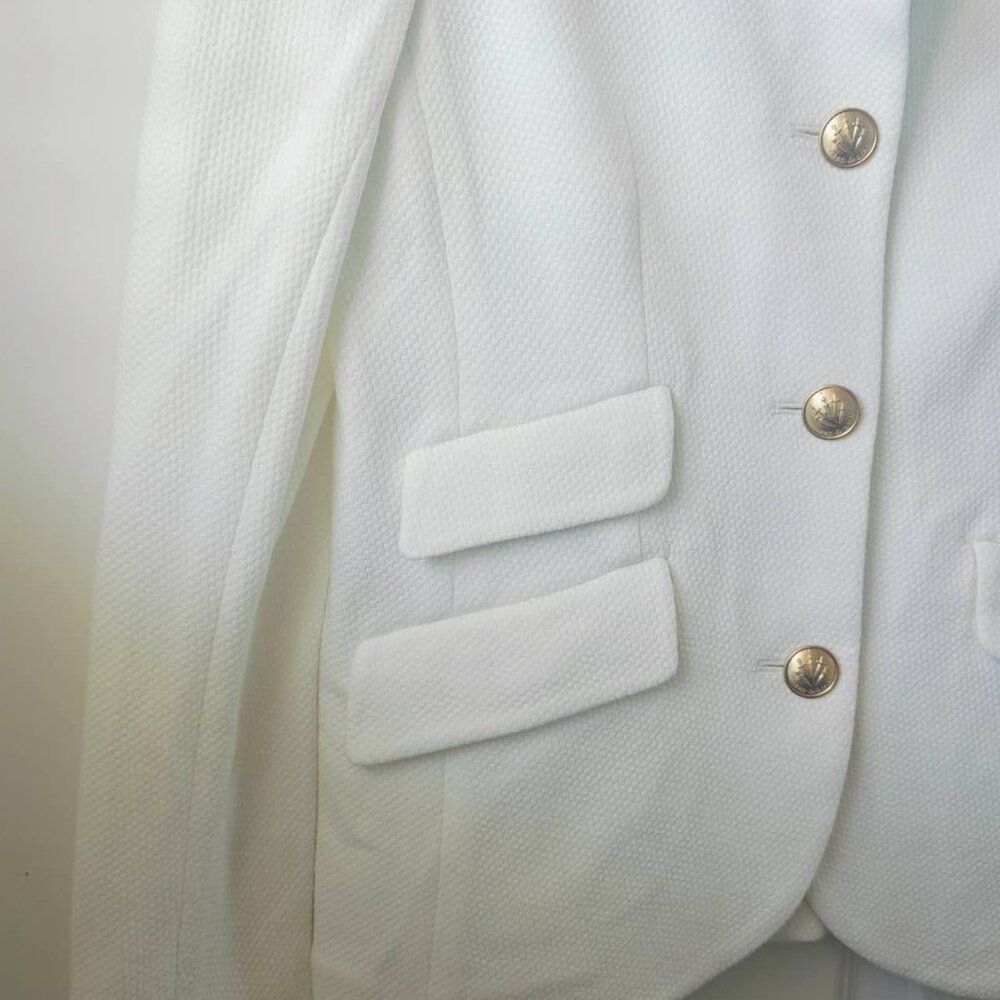 NWT rag & bone Slade Textured Knit Blazer Jacket Off White retro - Picture 8 of 10